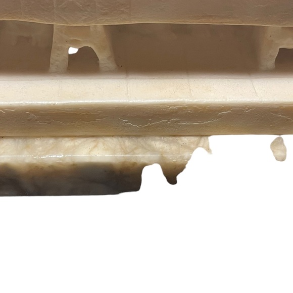 Vintage Mid Century Alabaster Last Supper carved statue on Marble Italy - Picture 7 of 10